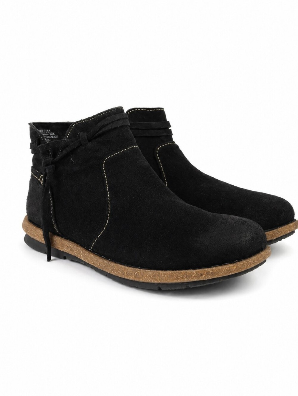 Born Tarkiln Black Distressed Suede Women's Ankle Boots Size 9